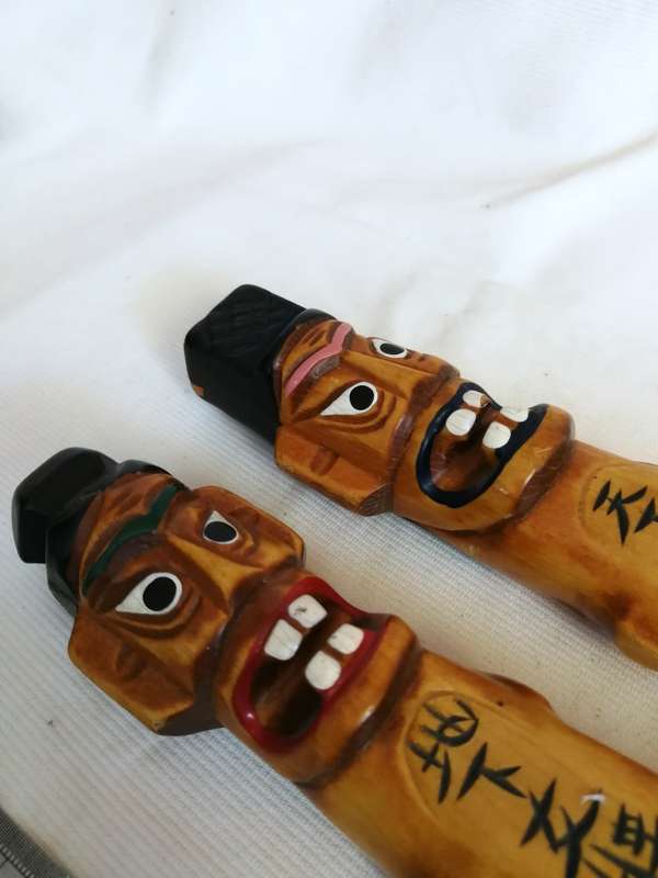 Janseung Guardians Korean Totem Pole Good Fortune Pair