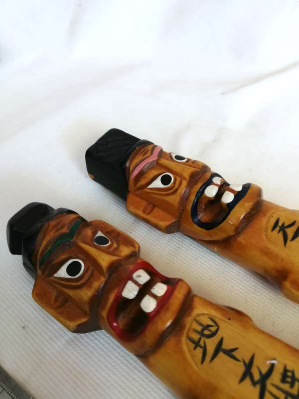 Janseung Guardians Korean Totem Pole Good Fortune Pair
