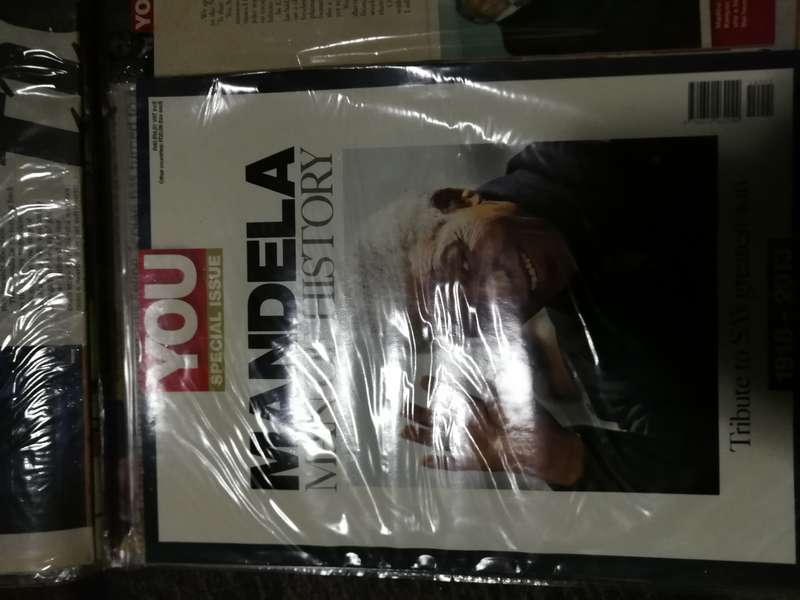 A collection of Newspaper & Magazines- Mandela 2013 passing on