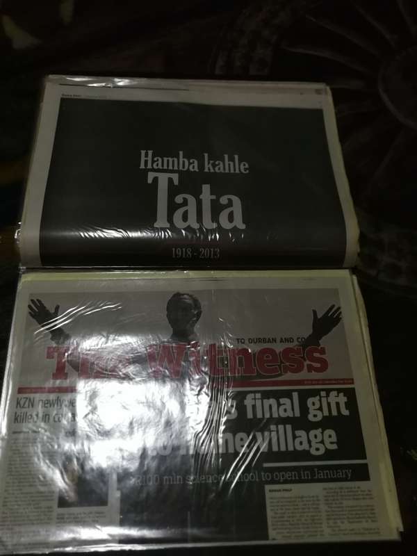 A collection of Newspaper & Magazines- Mandela 2013 passing on