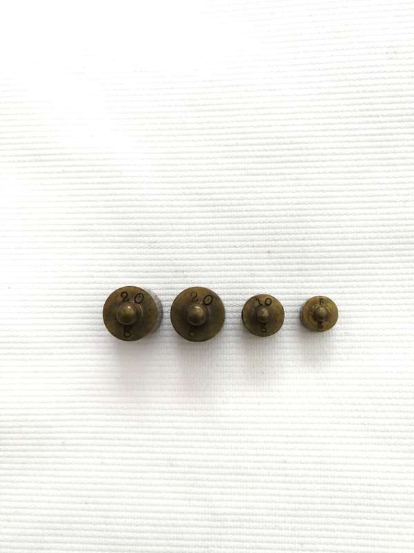 Vintage Brass Scale Weights