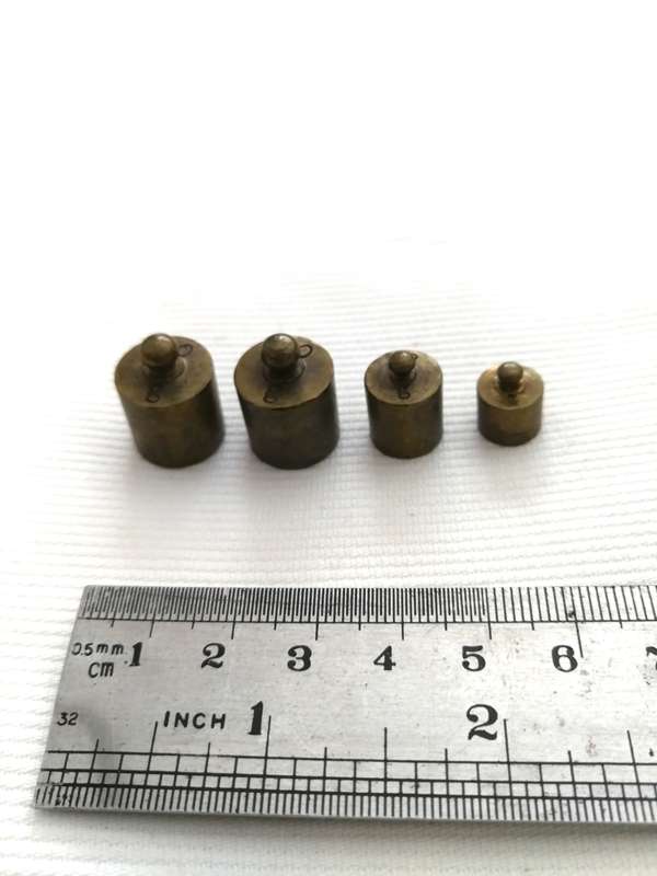 Vintage Brass Scale Weights