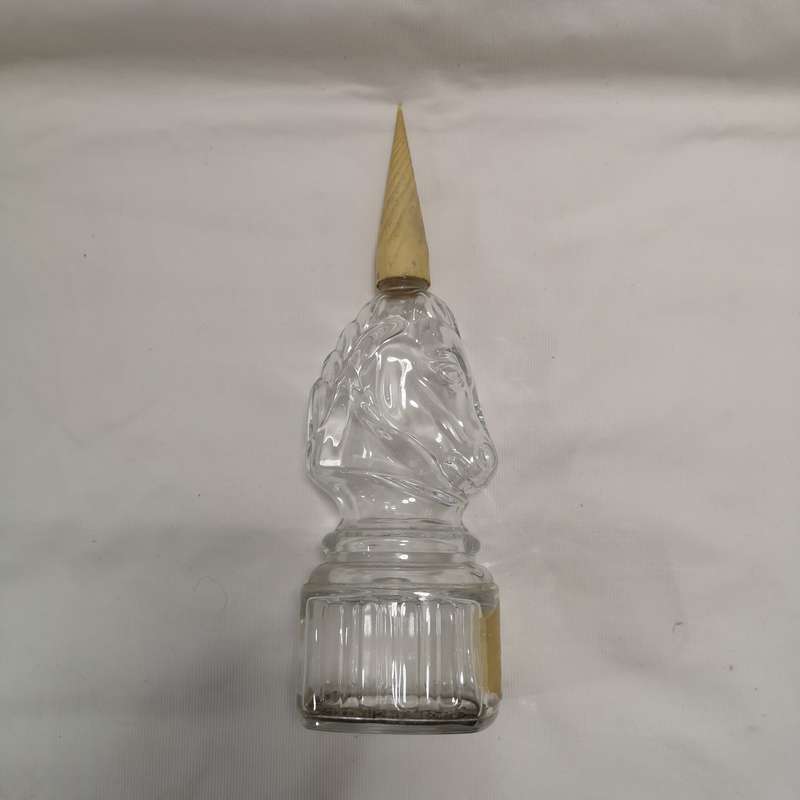 Antique Decanter Glass Unicorn Shaped Bottle.