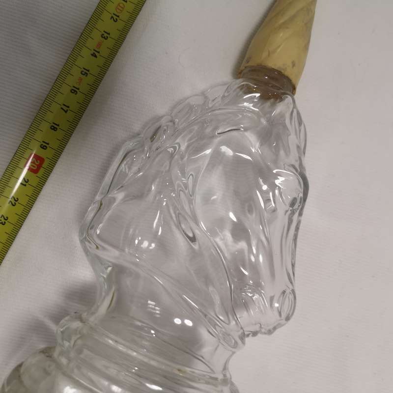 Antique Decanter Glass Unicorn Shaped Bottle.