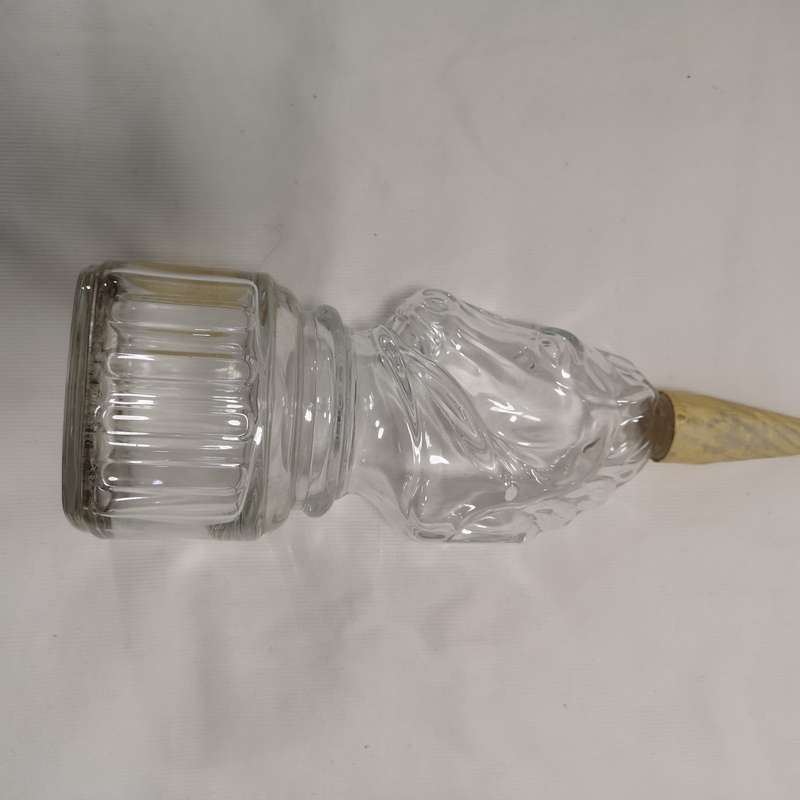 Antique Decanter Glass Unicorn Shaped Bottle.