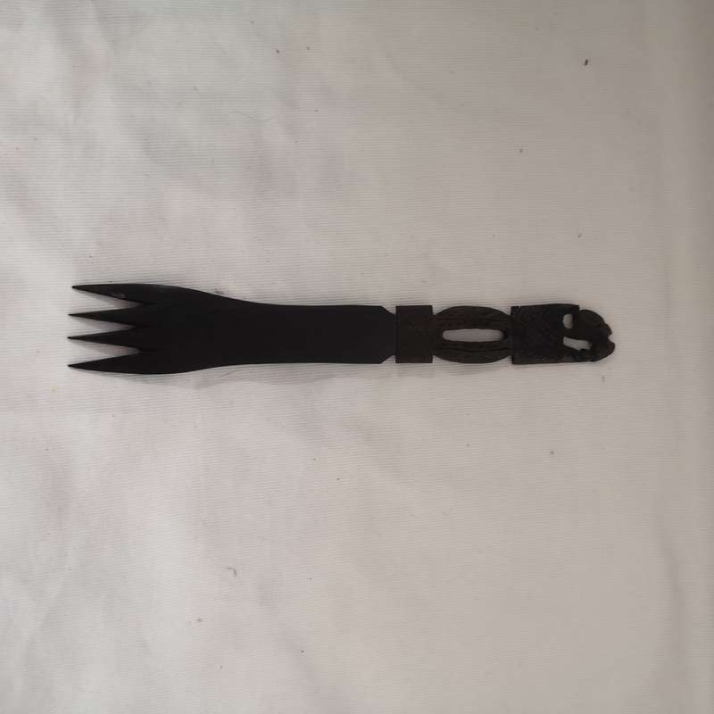 Vintage Hard Wood Wall Hanging Decorative Wooden Fork Rustic Retro Wall Art