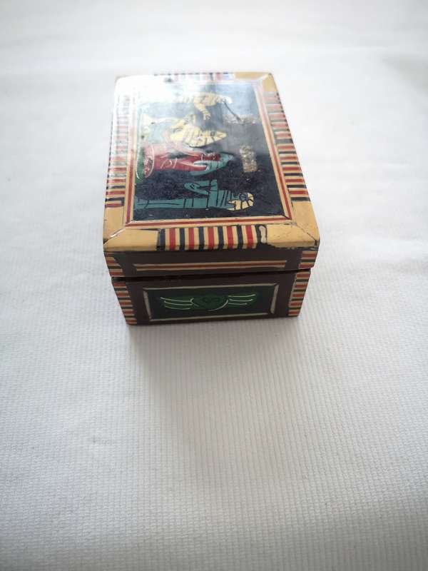Nice Vintage Egyptian Theme Colorful Inlay Box
