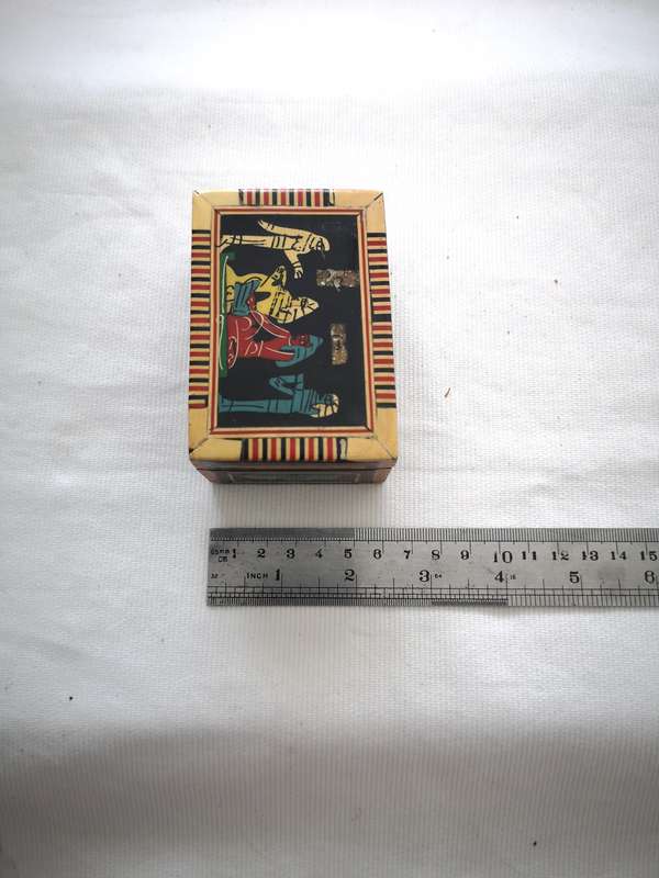 Nice Vintage Egyptian Theme Colorful Inlay Box