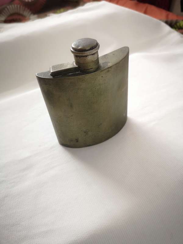 Antique Hip Flask Silver