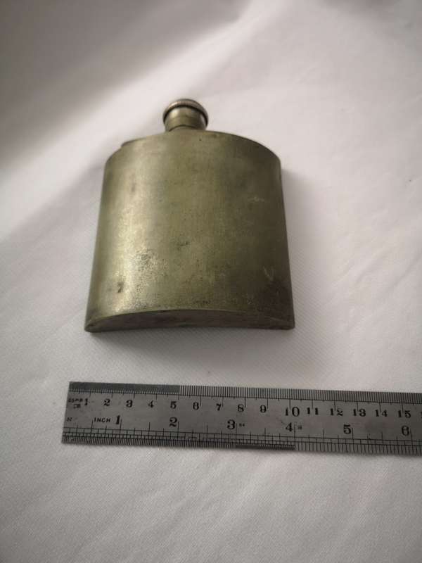 Antique Hip Flask Silver