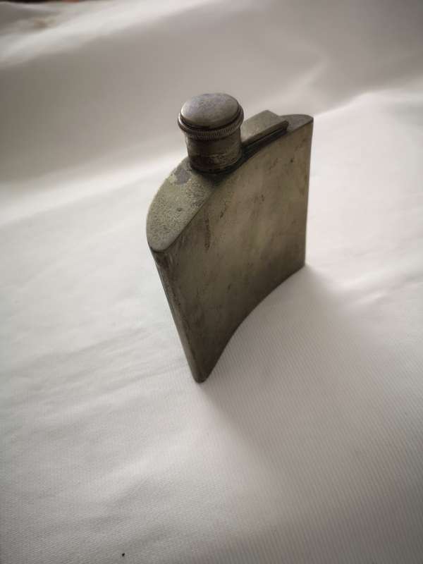 Antique Hip Flask Silver