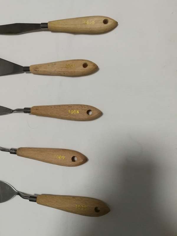 5 Piece Palette Knife Set - Stainless Steel