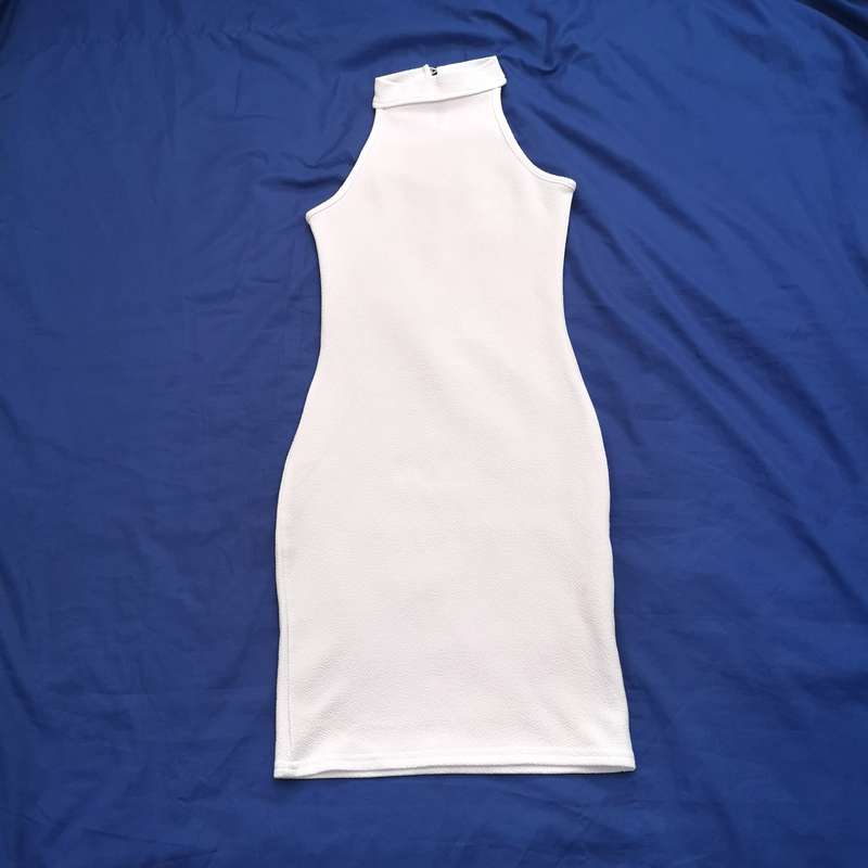 White Turtle Neck Dress Similar to Basic Instinct