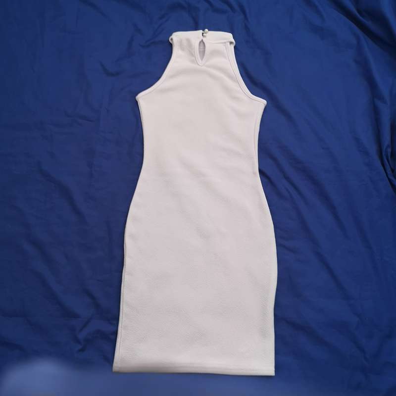 White Turtle Neck Dress Similar to Basic Instinct