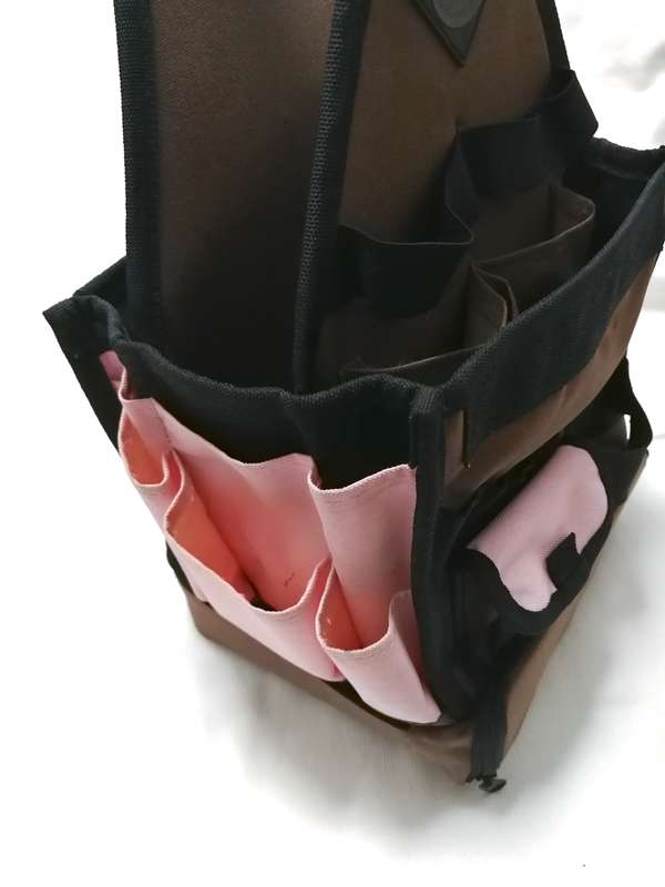 AMM The Original Tote-Ally Cool On-the-Go Scrapbook/ Makeup Artist OnSet Craft Pink/Brown Bag