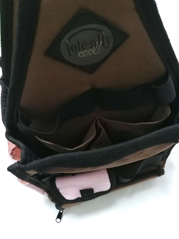 AMM The Original Tote-Ally Cool On-the-Go Scrapbook/ Makeup Artist OnSet Craft Pink/Brown Bag