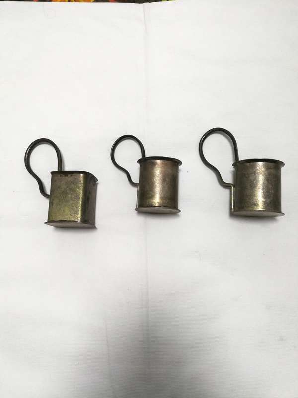 Cross Arrows Hallmarked Silver Plate Bottle Holder Set