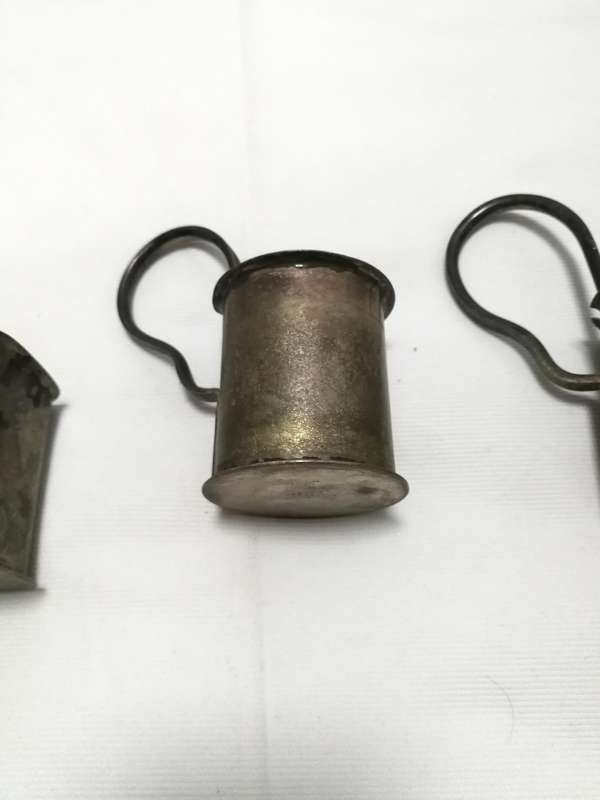 Cross Arrows Hallmarked Silver Plate Bottle Holder Set