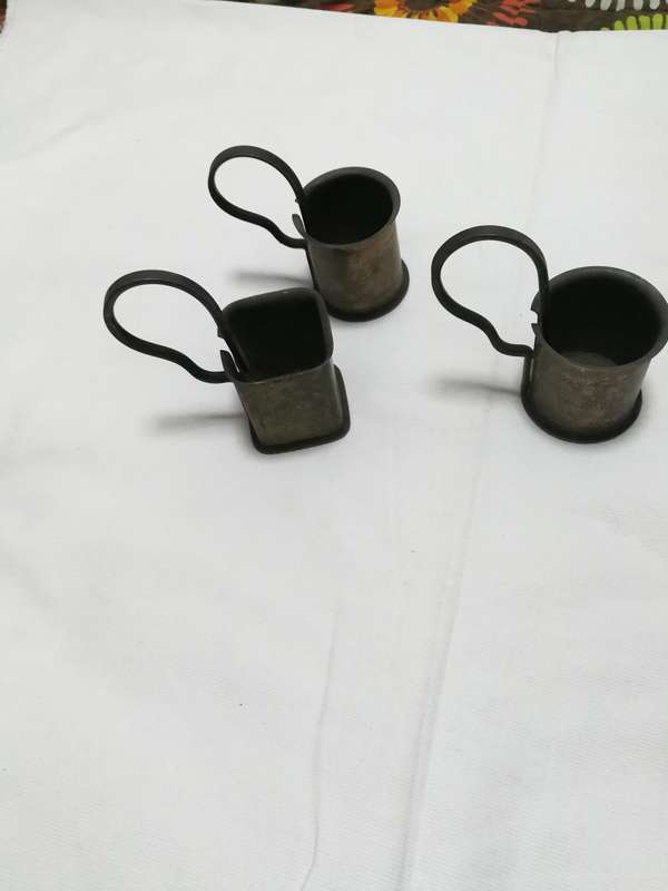Cross Arrows Hallmarked Silver Plate Bottle Holder Set