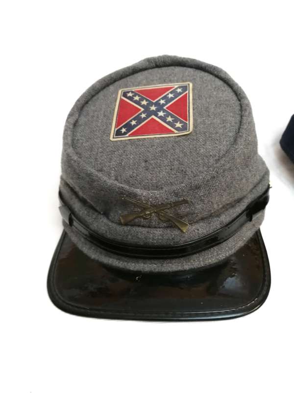 Vintage Broner Confederate Hat & American Civil War Union Blue Hat