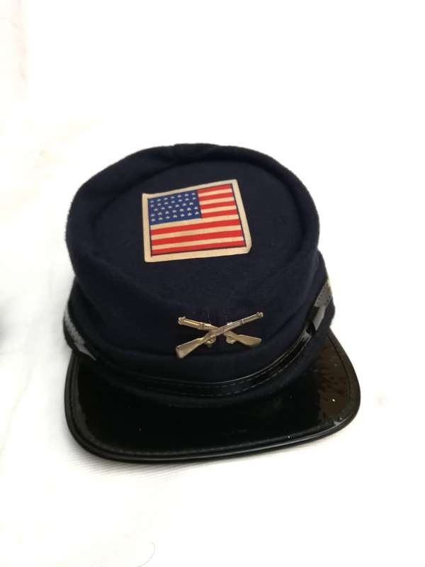 Vintage Broner Confederate Hat & American Civil War Union Blue Hat