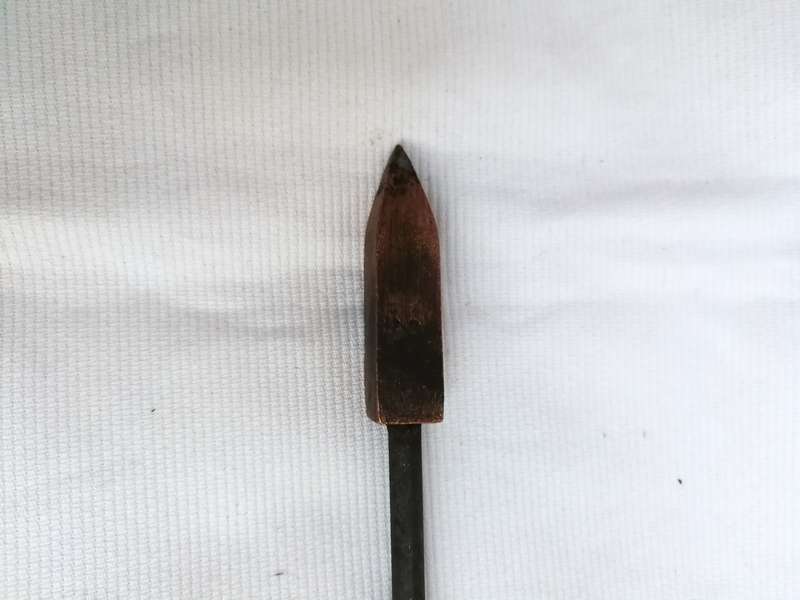 Vintage Small Soldering Iron - Wooden Handle with Copper Head