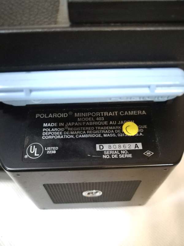 POLAROID MODEL 403 MINIPORTRAIT PASSPORT ID CAMERA AS IS- Collectors piece