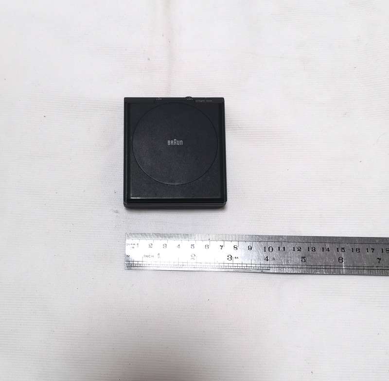Vintage BRAUN Quartz AB314 SL Travel Alarm Clock Black Pocket Size Made In Germany