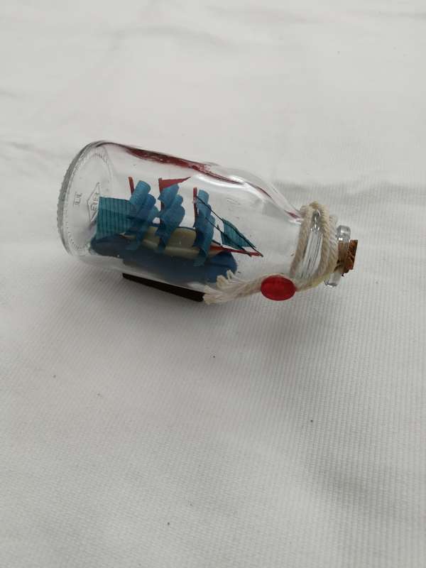 Vintage Sailing Ship in a Bottle- Handmade