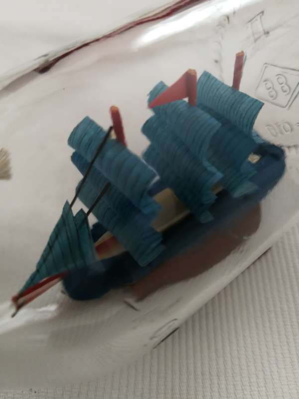 Vintage Sailing Ship in a Bottle- Handmade