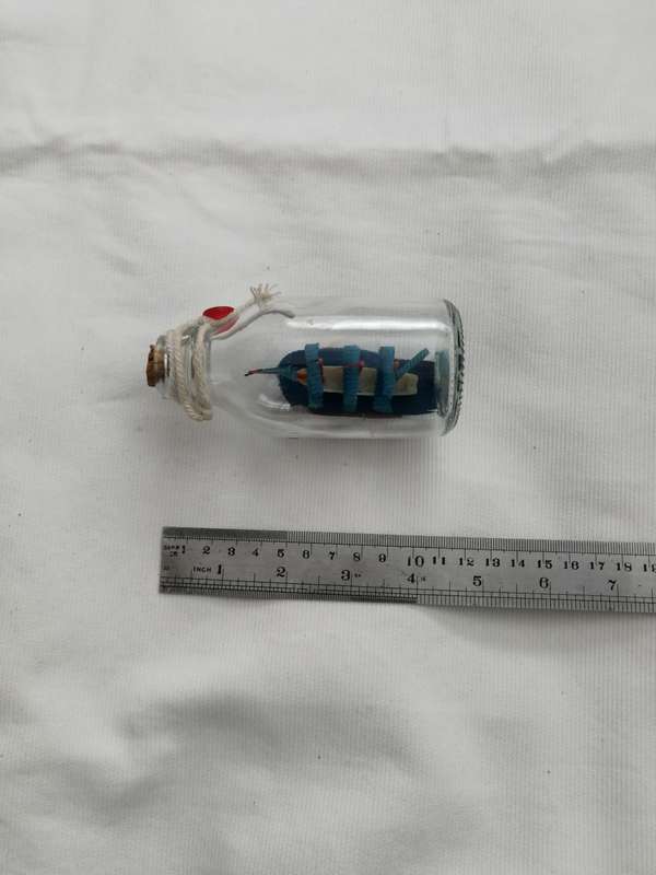 Vintage Sailing Ship in a Bottle- Handmade