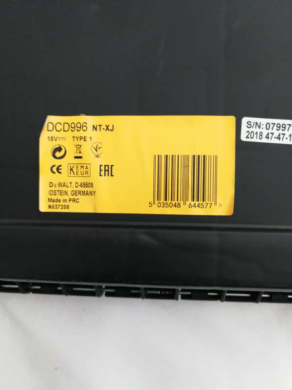 DEWALT DCD 996 NT Tough System Carrying Case- Unused