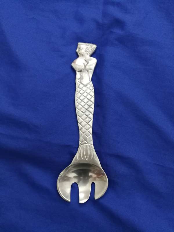 Serving Spoon. Fish scales design- Vintage