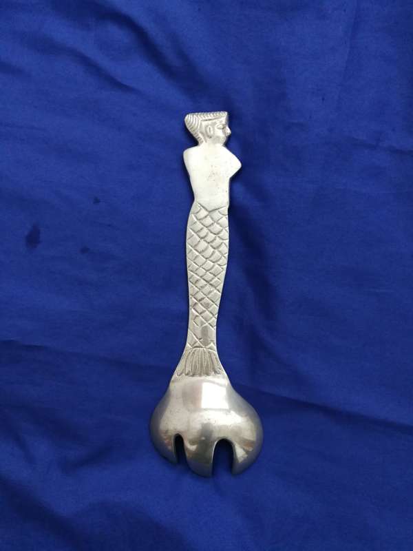 Serving Spoon. Fish scales design- Vintage