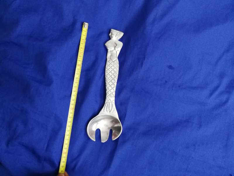 Serving Spoon. Fish scales design- Vintage