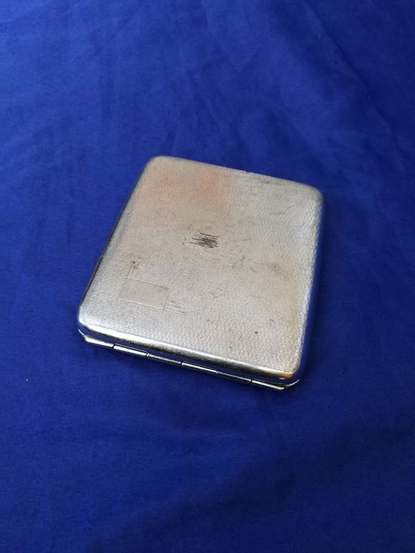 Chrome plate Cigarette Case- Vtg Made in England