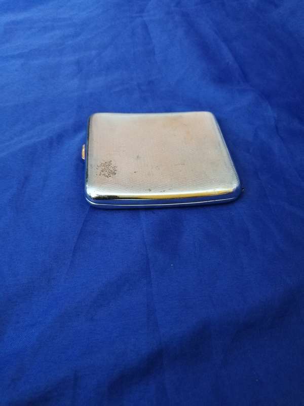 Chrome plate Cigarette Case- Vtg Made in England