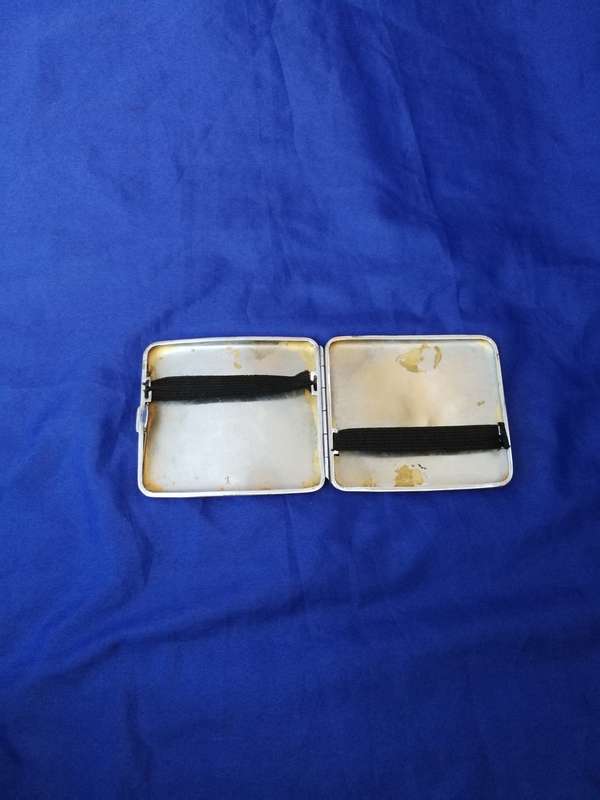 Chrome plate Cigarette Case- Vtg Made in England