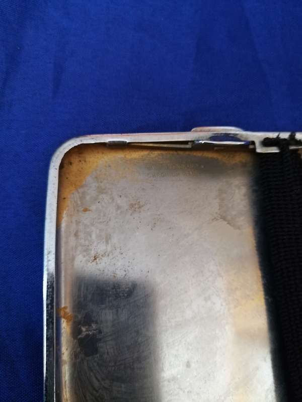Chrome plate Cigarette Case- Vtg Made in England