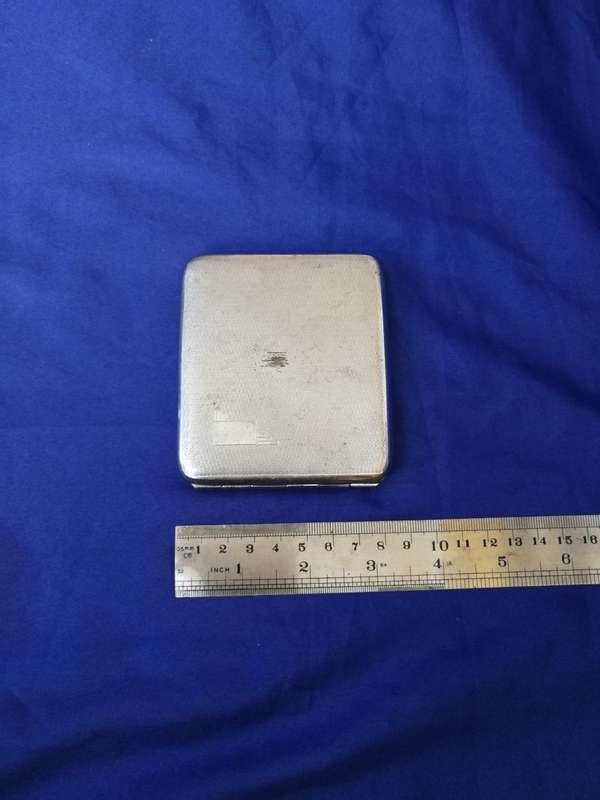 Chrome plate Cigarette Case- Vtg Made in England