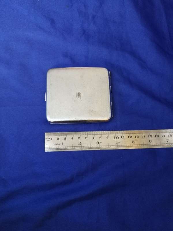 Chrome plate Cigarette Case- Vtg Made in England