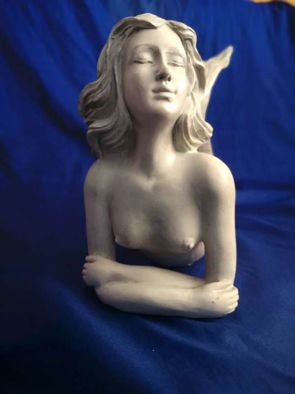 Topless Mermaid Solid Cast. Beautiful detail- Vintage