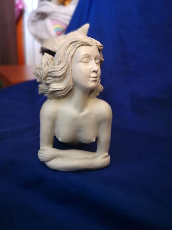 Topless Mermaid Solid Cast. Beautiful detail- Vintage
