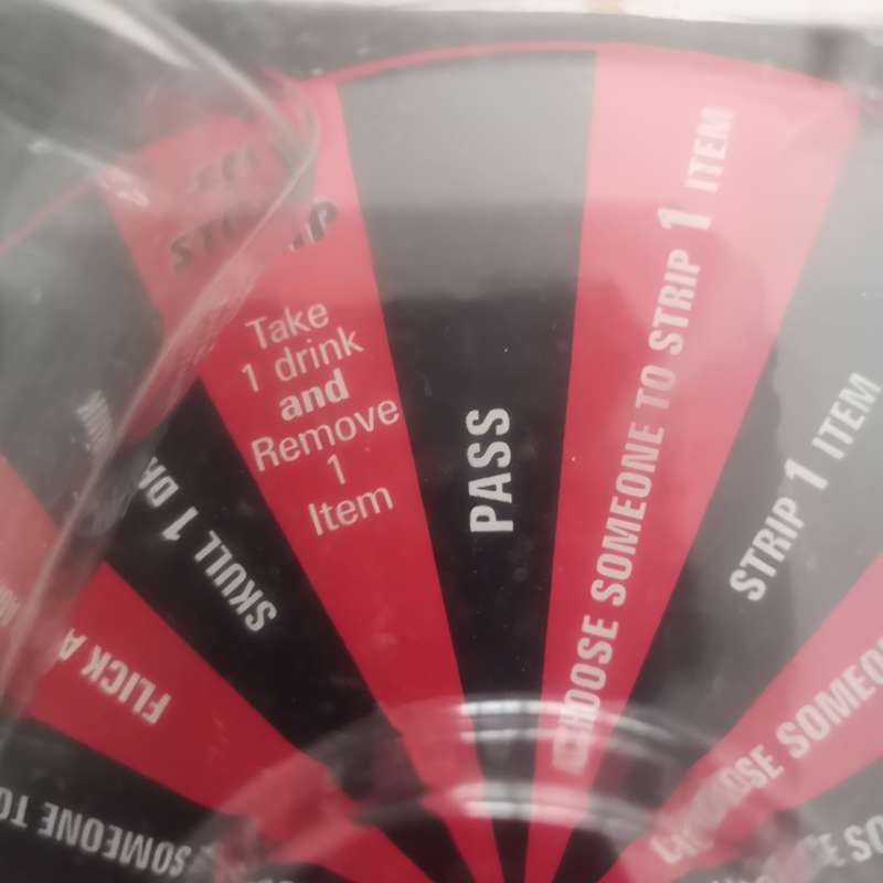 Spin Sip Or Strip - Adult Entertainment Drinking Game - Black And Red