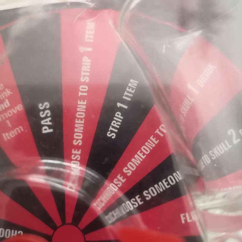 Spin Sip Or Strip - Adult Entertainment Drinking Game - Black And Red