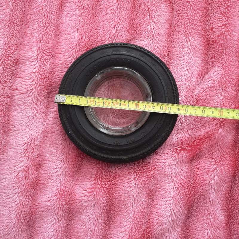 Vintage "GOODYEAR G8" Tyre Ashtray with Original Glass Insert