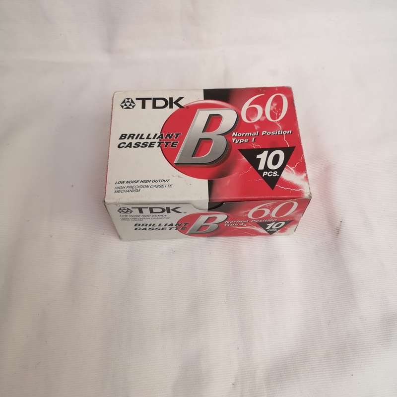 TDK BRILLIANT B CASSETTE 60 Normal Position Type I TAPE - NEW & SEALED x 10