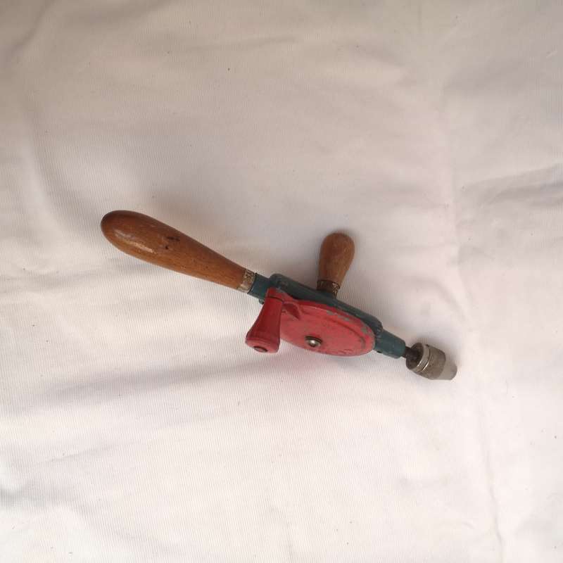 Vintage Carpenters Hand Drill Carpentry Tools Fleetway Clipper Made In England Red .