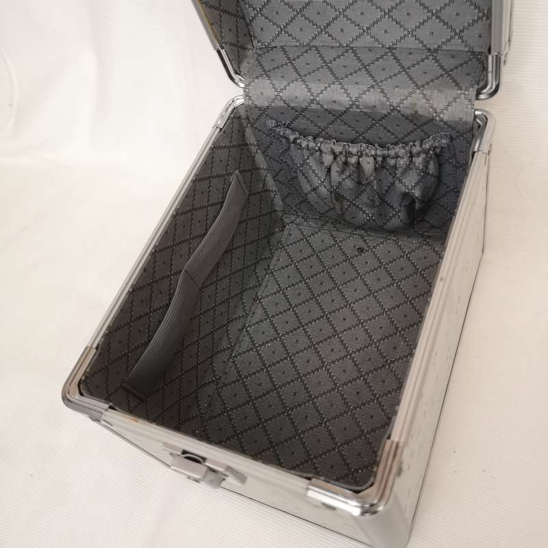 Vanity Case- Aluminium Vintage with key- Moon & Stars Embossed