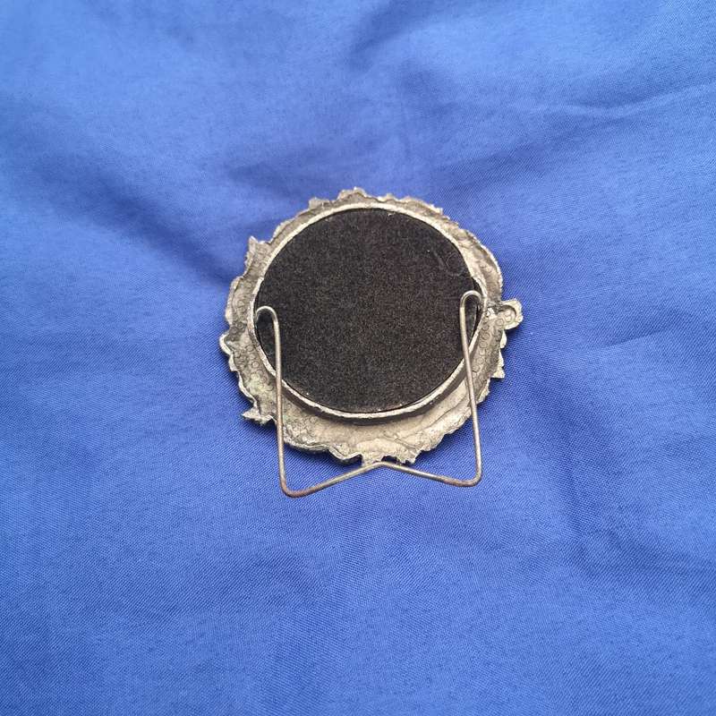 Vintage mini pewter round frame- The Fine Art of Living